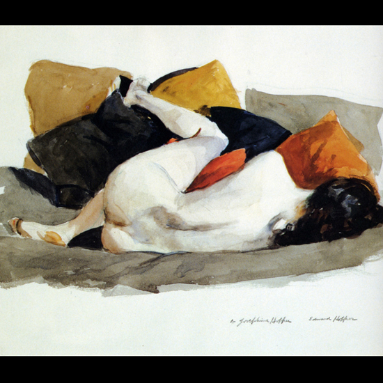 Edward Hopper Reclining Nude 1924 crop | Edward Hopper Paintings, Aquarelles, Illustrations, Ads 1900-1966