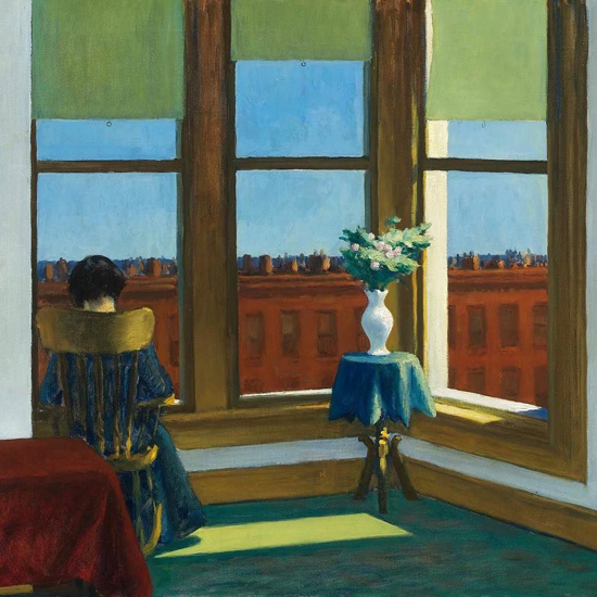Edward Hopper Room in Brooklyn 1932 crop | Edward Hopper Paintings, Aquarelles, Illustrations, Ads 1900-1966