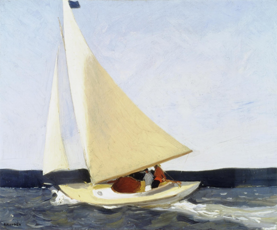 Edward Hopper Sailing 1911 | Edward Hopper Paintings, Aquarelles, Illustrations, Ads 1900-1966