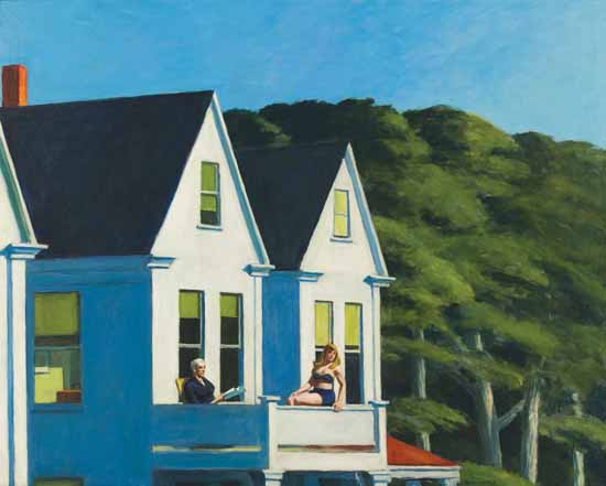 Edward Hopper Second Story Sunlight 1960 | Edward Hopper Paintings, Aquarelles, Illustrations, Ads 1900-1966