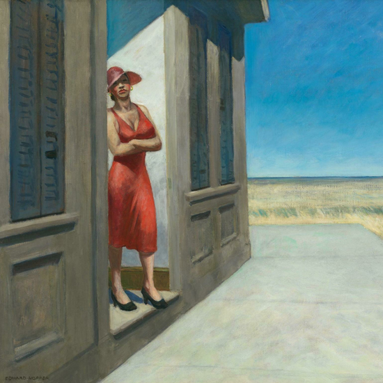 Edward Hopper South Carolina Morning 1955 crop A | Edward Hopper Paintings, Aquarelles, Illustrations, Ads 1900-1966