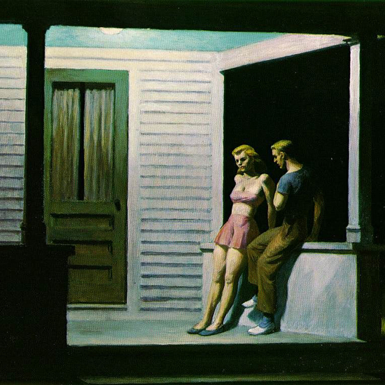 Edward Hopper Summer Evening 1947 crop B | Edward Hopper Paintings, Aquarelles, Illustrations, Ads 1900-1966