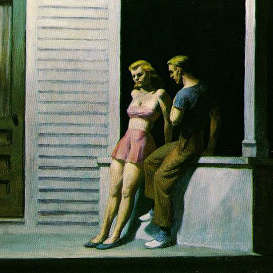 Edward Hopper Summer Evening 1947 crop C | Edward Hopper Paintings, Aquarelles, Illustrations, Ads 1900-1966