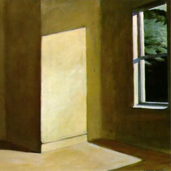 Edward Hopper Sun in an Empty Room 1963 crop B | Edward Hopper Paintings, Aquarelles, Illustrations, Ads 1900-1966