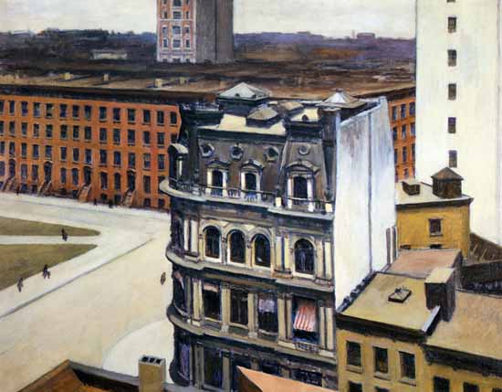 Edward Hopper The City 1927 | Edward Hopper Paintings, Aquarelles, Illustrations, Ads 1900-1966