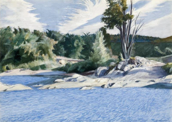 Edward Hopper White River at Sharon 1937 | Edward Hopper Paintings, Aquarelles, Illustrations, Ads 1900-1966
