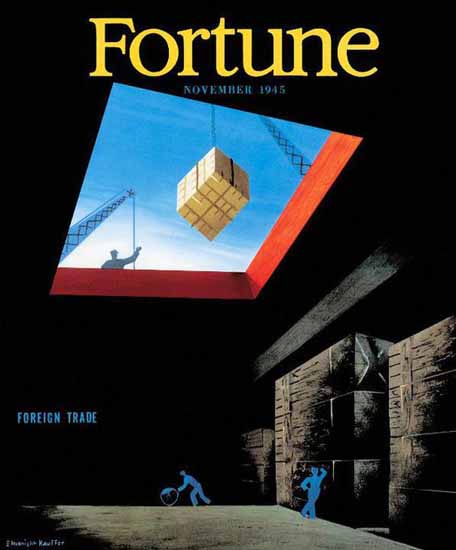 Edward McKnight Kauffer Fortune Magazine November 1945 Copyright | Fortune 1930-1959 Edward McKnight Kauffer Fortune Magazine November 1945 Copyright | Fortune Magazine Graphic Art Covers 1930-1959