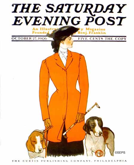 Edward Penfield Saturday Evening Post Cover 1906_10_27 | The Saturday Evening Post Graphic Art Covers 1892-1930