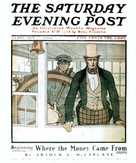 Edward Penfield Saturday Evening Post Cover Art 1904_02_27 | The Saturday Evening Post Graphic Art Covers 1892-1930