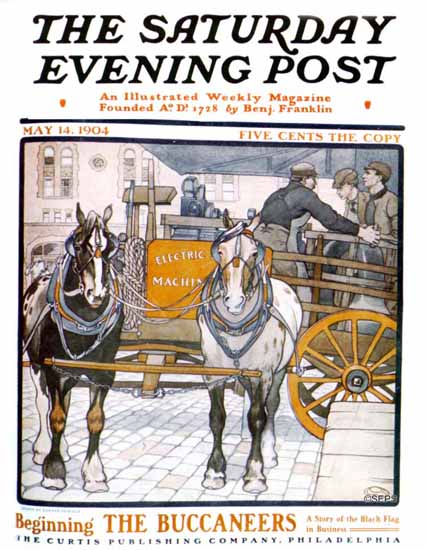 Edward Penfield Saturday Evening Post Cover Art 1904_05_14 | The Saturday Evening Post Graphic Art Covers 1892-1930