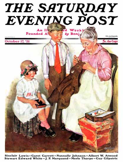 Ellen Pyle Cover Artist Saturday Evening Post 1931_10_17 | The Saturday Evening Post Graphic Art Covers 1931-1969