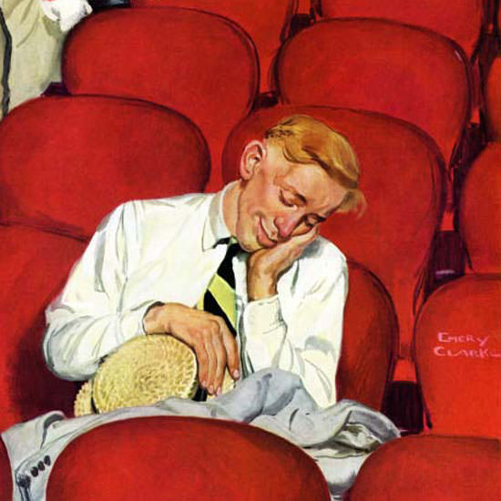 Emery Clarke Saturday Evening Post Sleep 1940_07_27 Copyright crop | Best of 1940s Ad and Cover Art