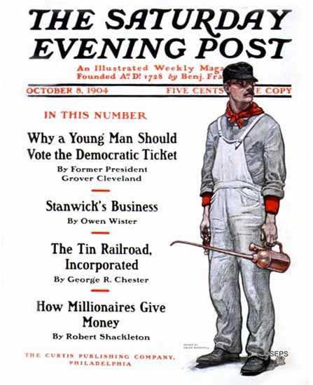 Emlen McConnell Saturday Evening Post Cover Art 1904_10_08 | The Saturday Evening Post Graphic Art Covers 1892-1930