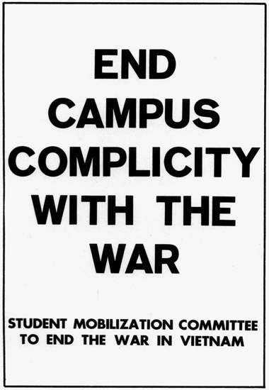 End Campus Complicity With The War In Vietnam | Vintage War Propaganda Posters 1891-1970