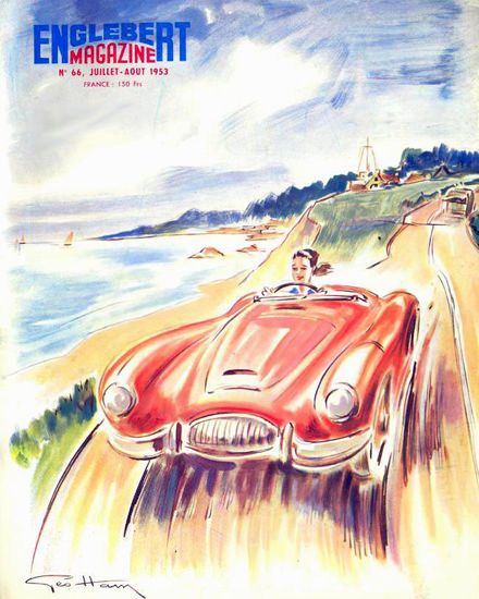 Englebert Magazine 1953 Along The Sea | Sex Appeal Vintage Ads and Covers 1891-1970