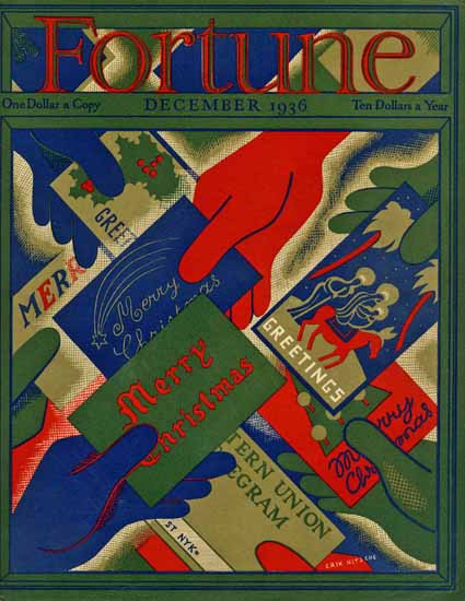 Erik Nitsche Fortune Magazine December 1936 Copyright | Fortune Magazine Graphic Art Covers 1930-1959