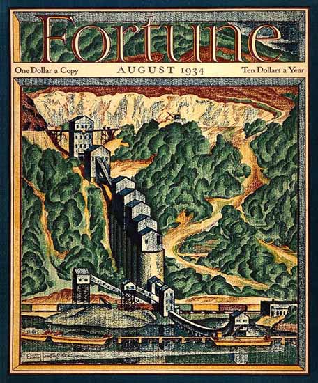 Ernest Hamlin Baker Fortune Magazine August 1934 Copyright | Fortune Magazine Graphic Art Covers 1930-1959