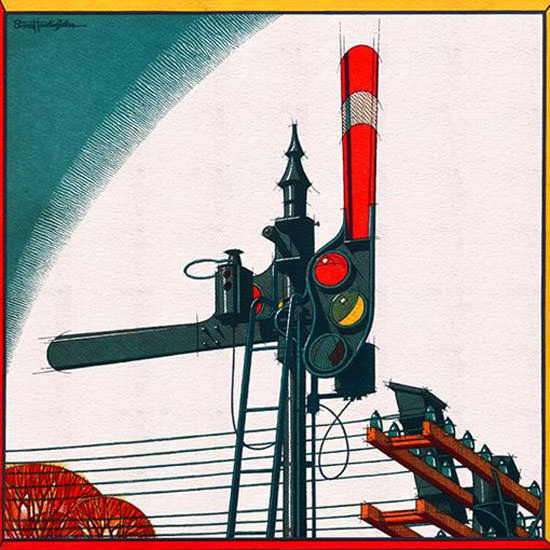 Ernest Hamlin Baker Fortune Magazine March 1933 Copyright crop | Best of Vintage Cover Art 1900-1970
