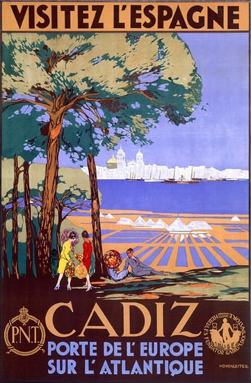 Espagne Visitez Cadiz Porte De L Europe | Vintage Travel Posters 1891-1970