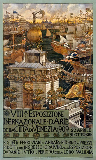 Esposizione Int D Arte Della Citta Di Venezia 1909 | Vintage Ad and Cover Art 1891-1970