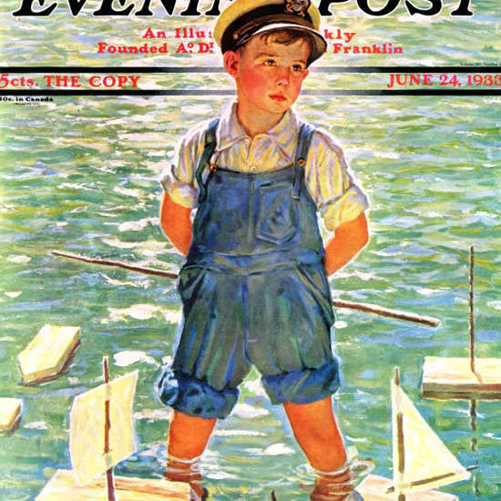 Eugene Iverd Saturday Evening Post Sailboats 1933_06_24 Copyright crop | Best of Vintage Cover Art 1900-1970