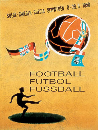 FIFA World Cup Football Sweden 1958 Soccer | Vintage Ad and Cover Art 1891-1970