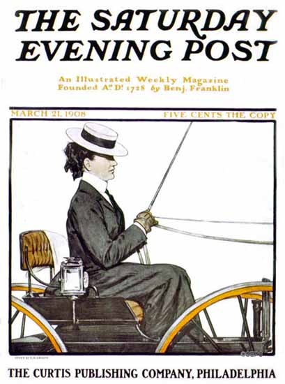 FR Gruger Saturday Evening Post Cover 1908_03_21 | The Saturday Evening Post Graphic Art Covers 1892-1930