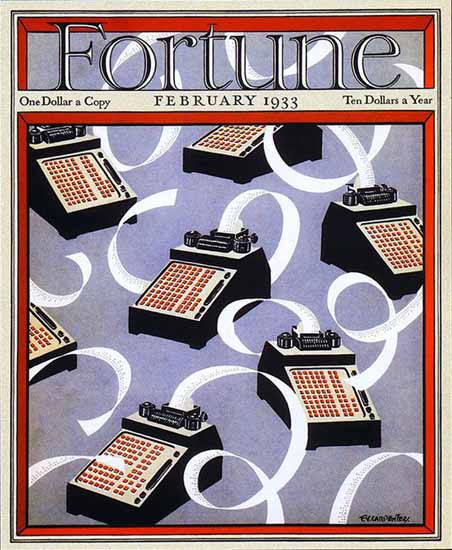 FV Carpenter Fortune Magazine February 1933 Copyright | Fortune Magazine Graphic Art Covers 1930-1959