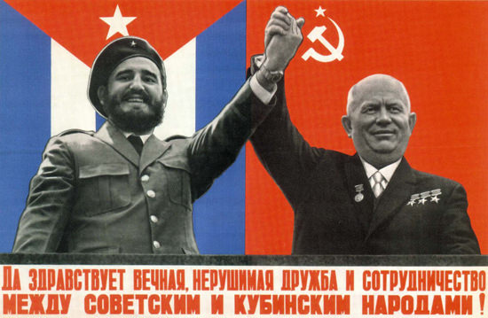Fidel Castro Nikita Sergejewitsch Chruschtschow | Vintage War Propaganda Posters 1891-1970