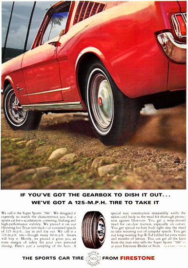 Firestone Sports Car Tires 1960s | Vintage Ad and Cover Art 1891-1970