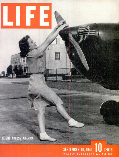 Flight across America 16 Sep 1940 Copyright Life Magazine | Life Magazine BW Photo Covers 1936-1970