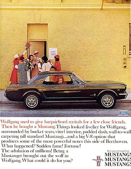 Ford Mustang 1965 Black On Yellow Bricks | Vintage Cars 1891-1970