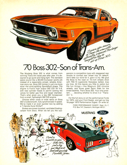 Ford Mustang Boss 302 Model 1970 | Vintage Cars 1891-1970