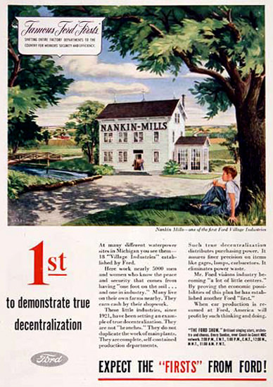 Ford Nankin-Mills 1945 First | Vintage Ad and Cover Art 1891-1970