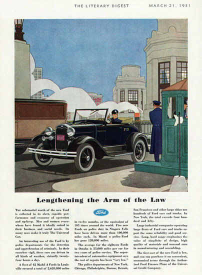 Ford Roadster 1931 The Arm Of The Law | Vintage Cars 1891-1970
