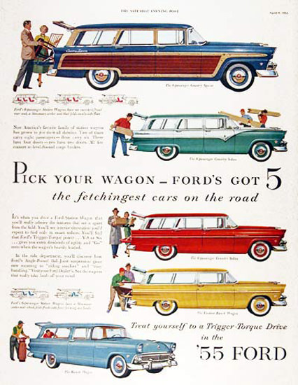 Ford Station Wagons 1955 Pick Your Wagon | Vintage Cars 1891-1970