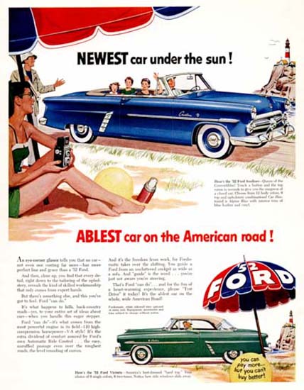 Ford Sunliner Conv 1952 Ablest Car On Roads | Vintage Cars 1891-1970
