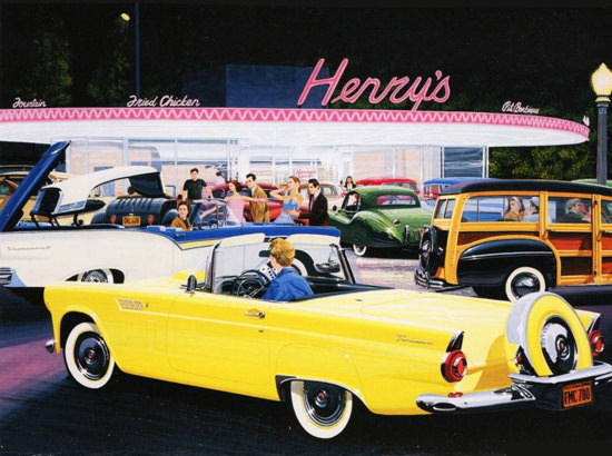 Ford Thunderbird At Henrys Drive In 1956 | Vintage Cars 1891-1970