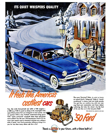 Ford Whispers Quality Blue Snow Winter | Vintage Cars 1891-1970