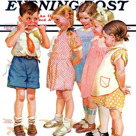 Frances Tipton Hunter Saturday Evening Post 1937_07_10 Copyright crop | Best of Vintage Cover Art 1900-1970