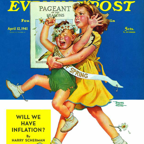 Frances Tipton Hunter Saturday Evening Post 1941_04_12 Copyright crop | Best of Vintage Cover Art 1900-1970