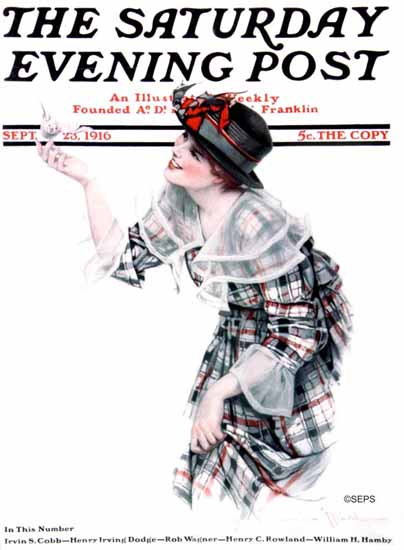 Francis Miller Saturday Evening Post Cover 1916_09_23 | The Saturday Evening Post Graphic Art Covers 1892-1930