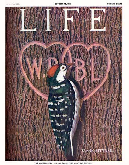 Frank Bittner Life Humor Magazine 1908-10-15 Copyright | Life Magazine Graphic Art Covers 1891-1936