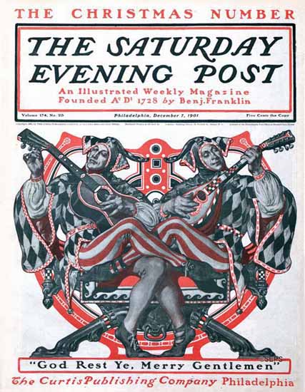 Frank X Leyendecker Artist Saturday Evening Post 1901_12_07 | The Saturday Evening Post Graphic Art Covers 1892-1930