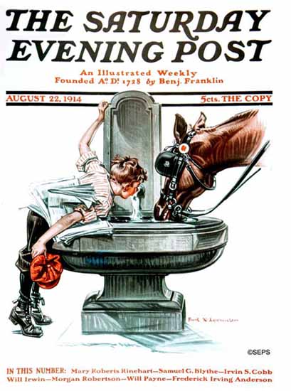 Frank X Leyendecker Cover Artist Saturday Evening Post 1914_08_22 | Sat Eve Post -1930 Frank X Leyendecker Cover Artist Saturday Evening Post 1914_08_22 | The Saturday Evening Post Graphic Art Covers 1892-1930