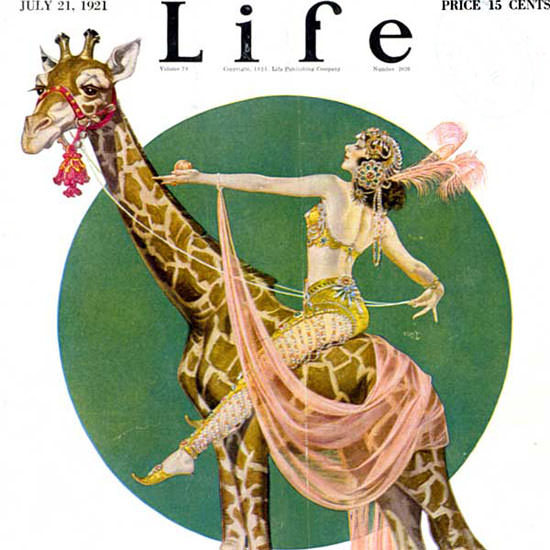Frank X Leyendecker Life Magazine Nectarine 1921-07-21 Copyright crop | Best of Vintage Cover Art 1900-1970