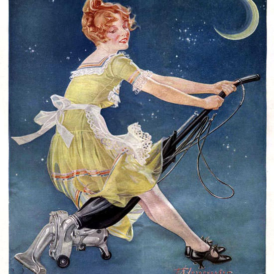 Frank X Leyendecker Life Magazine Witch 1923-10-04 Copyright crop | Best of 1920s Ad and Cover Art