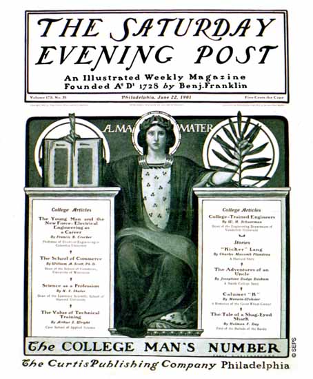 Frank X Leyendecker Saturday Evening Post Alma Mater 1901_06_22 | The Saturday Evening Post Graphic Art Covers 1892-1930