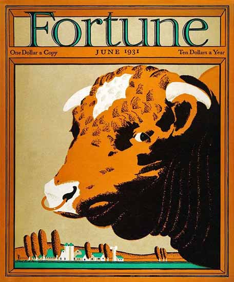 Fred Ludekens Fortune Magazine June 1931 Copyright | Fortune Magazine Graphic Art Covers 1930-1959