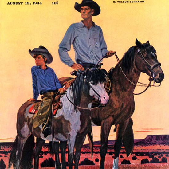 Fred Ludekens Saturday Evening Post Ranch 1944_08_19 Copyright crop | Best of Vintage Cover Art 1900-1970